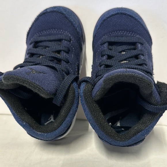 Jordan Blue and White High-Top Sneakers - Picture 4 of 5